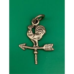 Rooster Weathervane Sterling Silver Jewelry Charm #farm